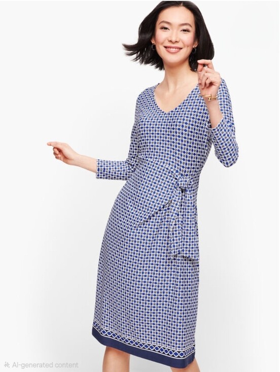 Talbots Dresses & Skirts - Talbots Jersey Side Tie Shift Dress, Petite NWT